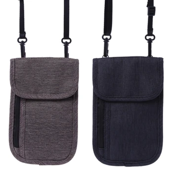 

THINKTHENDO Travel Passport Holder Hidden Neck Pouch RFID Blocking Anti-Theft Portable Case