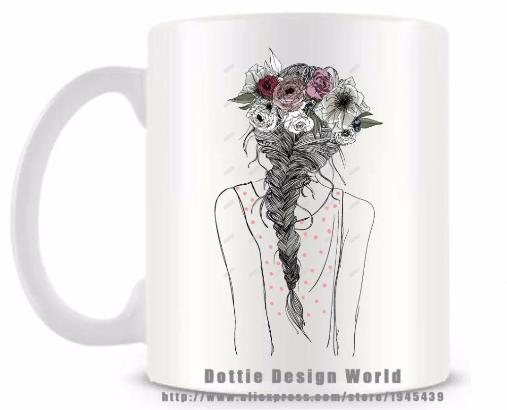 flower girl mug