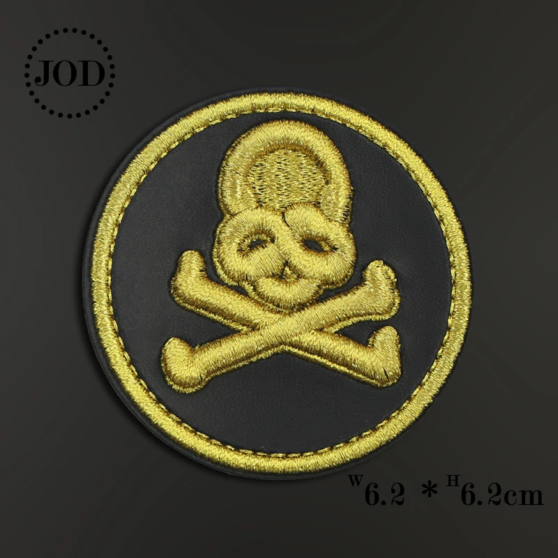 Back Badges Sew on Clothes Patch Embroidery Applique Skull Gun Iron Biker Patches for Clothing Punk Hippie Stickers Trend JOD - Цвет: 395-1