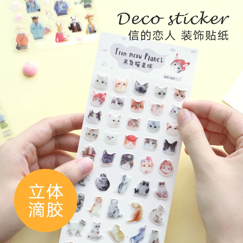 

Cartoon 1Pcs \ DIY Cute Creative Fun Retro Sticker Magazine Album Diary Calendar Scrapbook Student Stationery Office Supplies