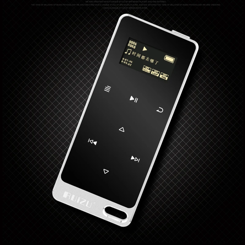 RUIZU X05 металлический HIFI MP3 плеер с 8 Гб памяти и экраном сенсорная кнопка play 100h