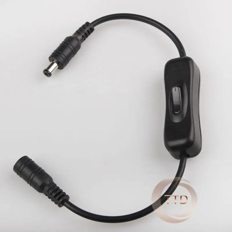 

Big Promotion 2.1x5.5mm for DC In Line Power Cable Connector Jack Wire With ON OFF Switch For LED Strip Light 12V 2A