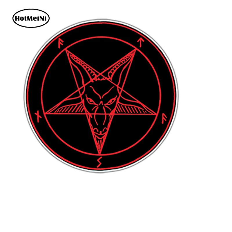 Sigil of Lucifer Satan Devil Demon Evil Car Bumper Vinyl Sticker Decal 4.6X4.6" 