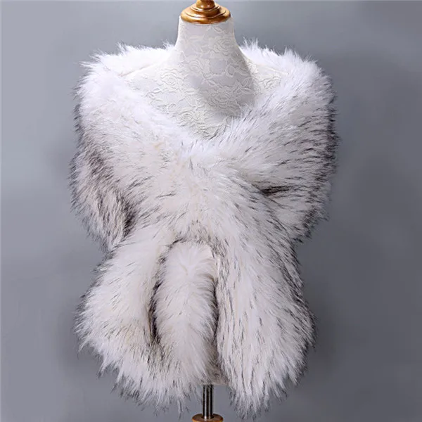 Зимнее меховое болеро из искусственного меха, женская свадебная шаль, свадебная накидка, свадебные накидки, пальто, куртка для вечеринки - Цвет: 8