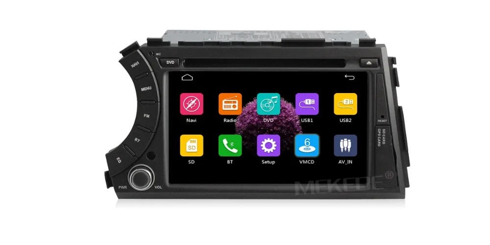 Perfect MEKEDE free shipping car radio Device for ssangyong kyron Actyon with 1080p support russian menu  dvd player gps radio BT 5