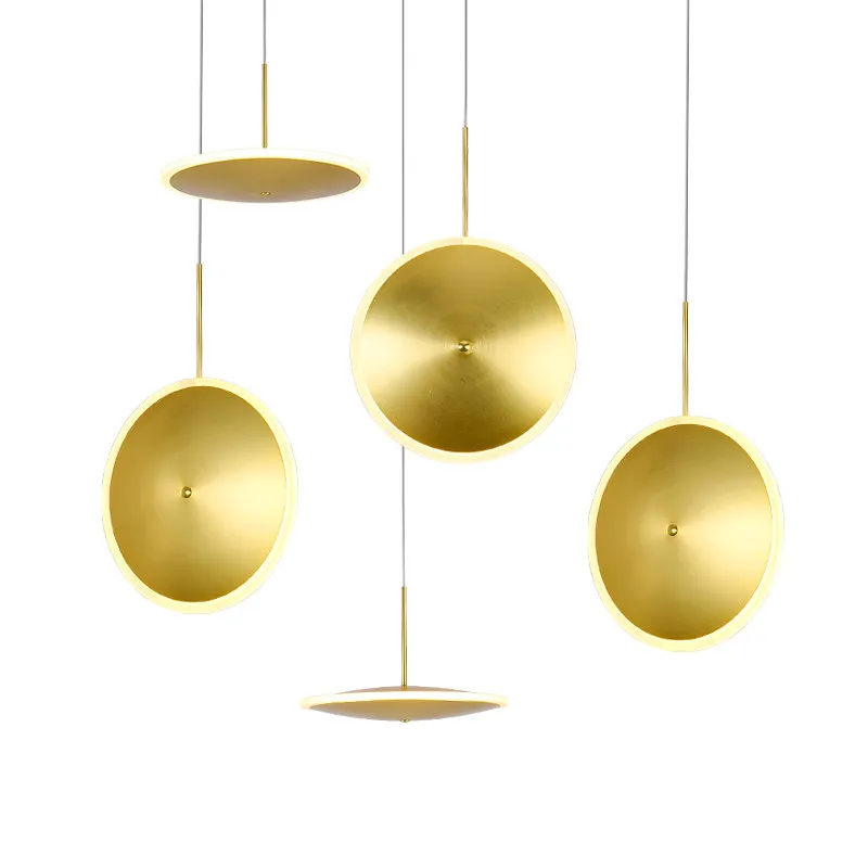 

Foyer LED pendant lights modern simple Nordic individuality creative dining room droplight Danish macaron luminum hanging lamp