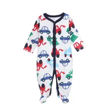 Newborn Baby Rompers 2016 Autumn Boys Long Sleeve Soft Cotton Car Printed Jumpsuits & Rompers Children One Pc Climbing Clothing