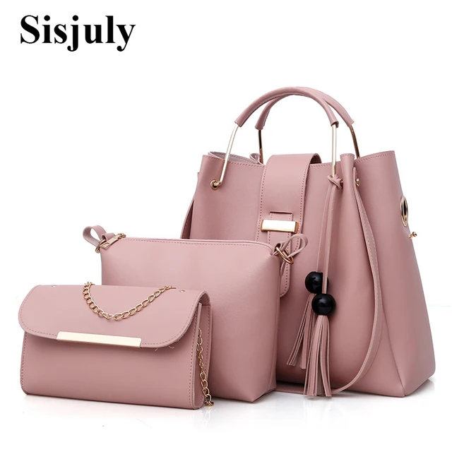 3pcs Sets Women Handbags Leather Shoulder Bags Female Large Capacity 3pcs Sets Women Handbags Leather Shoulder Bags Female Large Capacity Casual Tote Bag Tassel Bucket