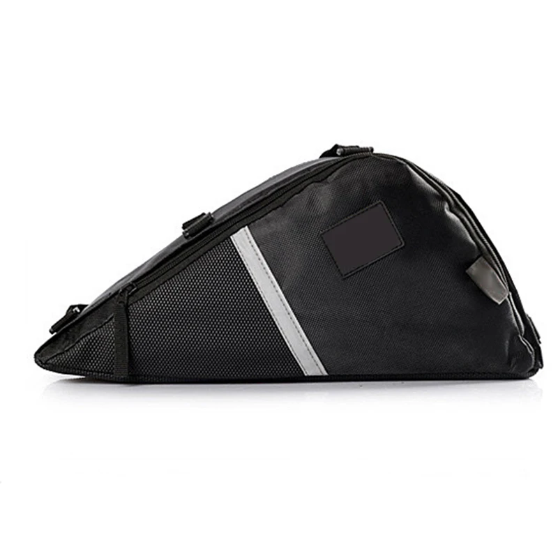 

1pcs Black/Grey Waterproof Bicycle Triangle Bag Frame Front Tube Oxford Fabric