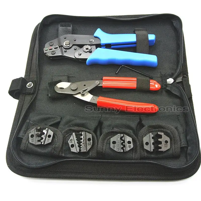 ФОТО Crimping Tool Set/kit SN-02C with cable cutter,crimping plier& replaceable crimping die sets/jaws,terminal hand tools,crimpers