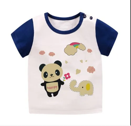 

Summer Baby T-Shirts Cute Unisex Toddler Cotton Clothing tops Casual Kids Animals Short Sleeve Clothes For children Costume