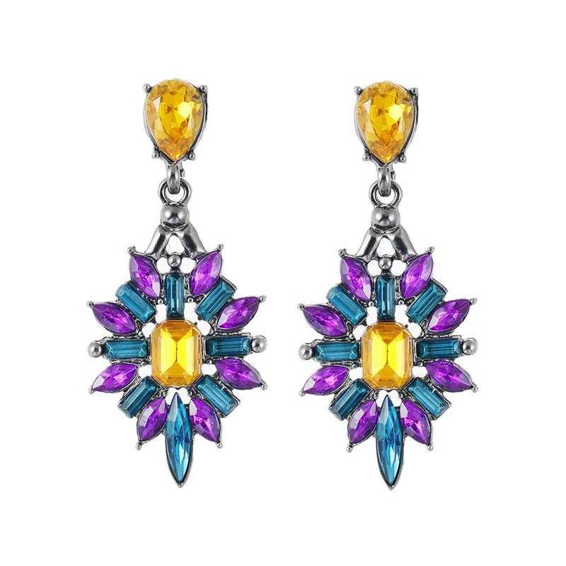 2018-New-Fashion-Colorful-Flower-Big-Luxury-Drop-Earring-Pendant-Crystal-Gem-Statement-Earrings-Jewelry-Wholesale
