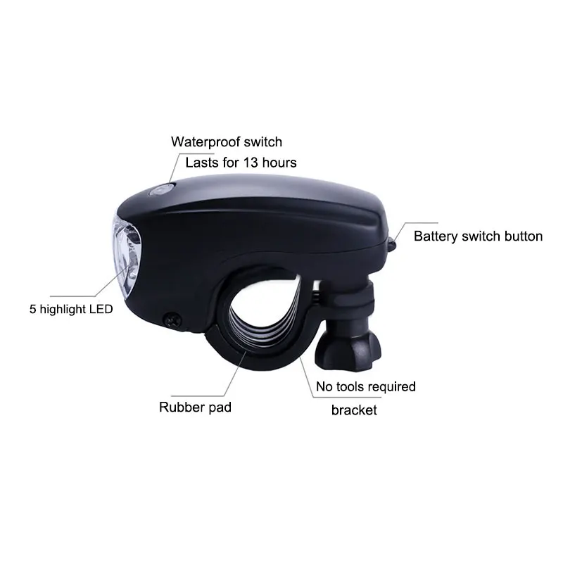 spesifikasi Baru 5 LED Bersepeda Sepeda Sepeda Super Terang Cahaya Depan kepala 3 Mode Lampu Keselamatan Peringatan Tahan Air Senter 88 toko Y