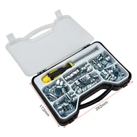 סט גודל 50pcs / סט 7 צינור צינור צינור דלק מיני 13-44mm גודל סטים מהדק מהדק קליפ קליפ צינור מהדק צינור אטב (1)