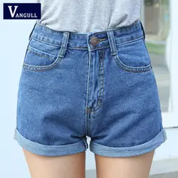 Высокая Талия Джинсовые шорты плюс Размеры XL женские Короткие джинсы для Для женщин Лето 2016 Дамы Соблазнительные шорты