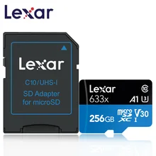 Lexar 95 МБ/с. микро sd карты 633x256 автомобильный микро sd карты s SDHC класса 10 флэш карты памяти TF флеш-карта адаптер для Gopro DJI/nintendo переключатель