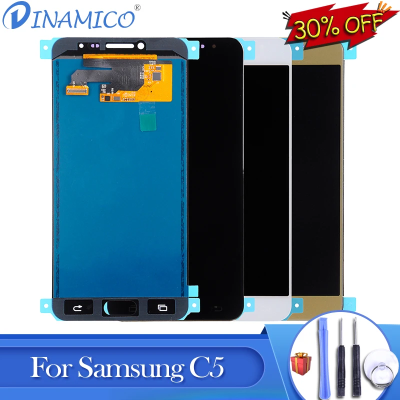 

Dinamico Promotion C5 LCD Display For Samsung Galaxy C5000 LCD C5 Display Touch Panel Screen Digitizer Assembly Free Shipping