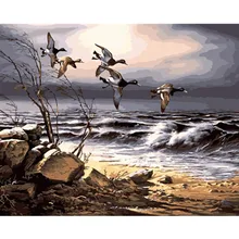 Летающая над океаном ручная работа Краска высокого качества Холст Красивая краска ing по номерам Сюрприз подарок большое удовлетворение