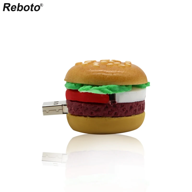 Reboto Pendrive cartoon Korean sushi pendriver 8gb 16gb 32gb 64G usb flash drive hamburger/dishes gift external storage