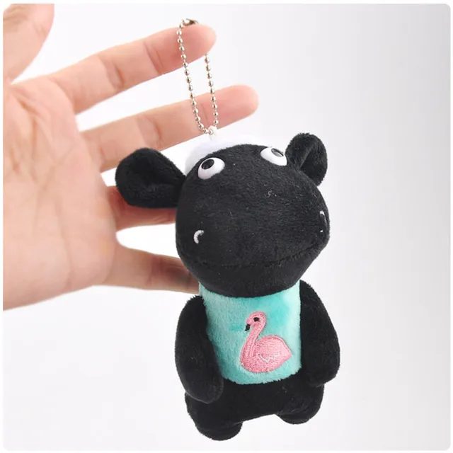 Cute Sheep Plush Keychain Toys Cartoon Lying Lamb Sheep Peluche Dolls