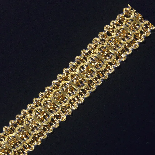 Vestido de encaje 1 Metros Moldura Oro Metálico Ribete de Disfraz de costura Craft