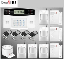 SmartYIBA Controle Remoto Sem Fio Em Casa sistema de Alarme GSM Russo e Inglês Voz Para Opcional de Alarme de Segurança GSM Antena Externa