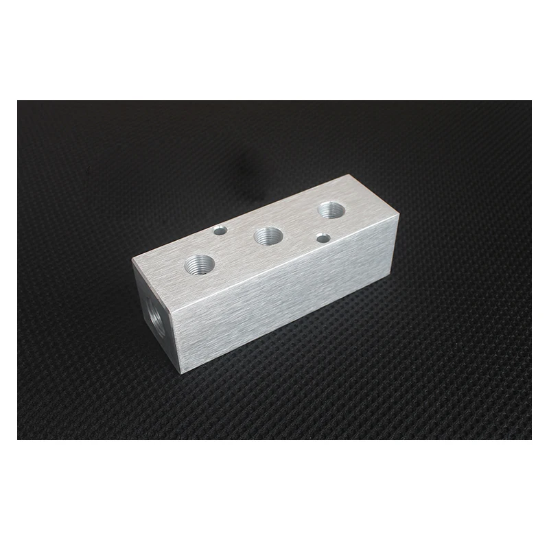 G1/2&quot In G1/4&quot Out 40x40mm 3 Way 5 Port Pneumatic Air Solid Aluminum Manifold Block Splitter Water Gas Oil | Обустройство