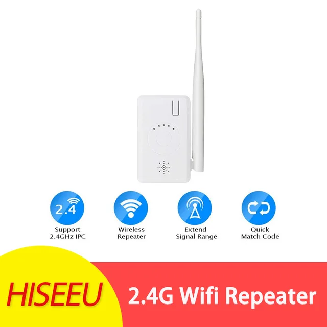 Hiseeu WiFi расширитель диапазона беспроводной ретранслятор IPC маршрутизатор для проводной NVR системы домашней безопасности ip-камера Поддержка 2,4 ГГц IPC