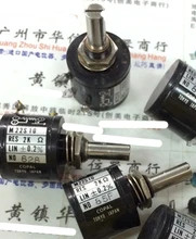 Used L M22S10 2K multi-turn wirewound potentiometer Silver Label printer potentiometer 10 laps