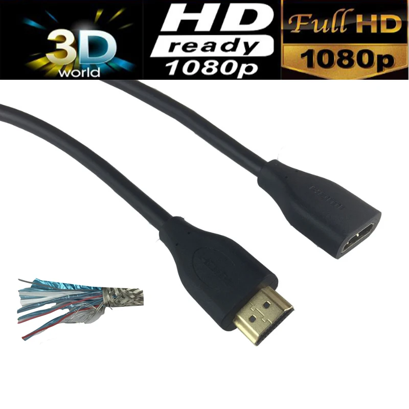 

2160P 4K HDMI extension cable cord HDMI male to HDMI female 0.5M 1.5ft