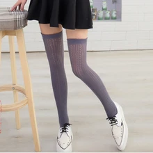 Хлопковые трикотажные чулки, дышащие длинные носки, подходят для женщин и девочек-подростков, спортивная одежда, обтягивающие высокие эластичные носки выше колена