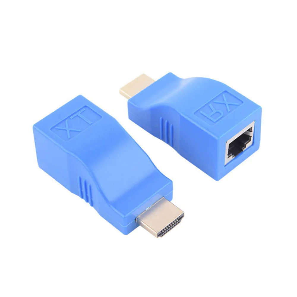 HDMI удлинитель передатчика TX/RX V1.4 HD 30M 4K 1080P по Cat5e CAT6 RJ45 Ethernet кабель для ТВ DVD
