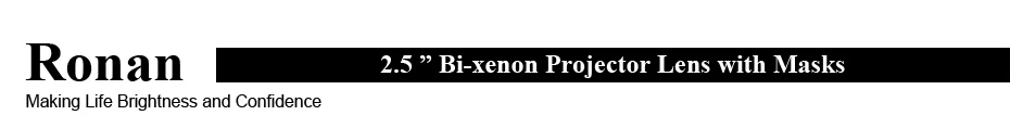 RONAN Ver 8,1 автомобильный стиль 2," линзы проектора bi xenon с маской для автомобиля модификация H1 H4 H7 HID H1 лампы фар