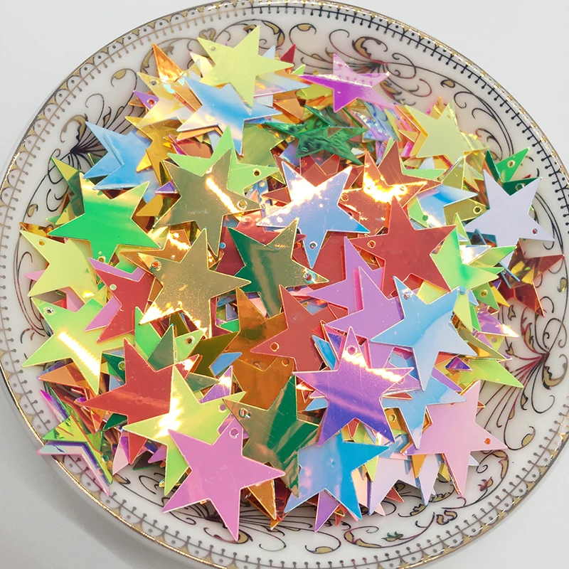 LNHOME 50g/lot 19mm Mix Colors Light Star Sequins Clothing Sewing Hole Gold Red Garment Accessories &ampPaillette | Дом и сад