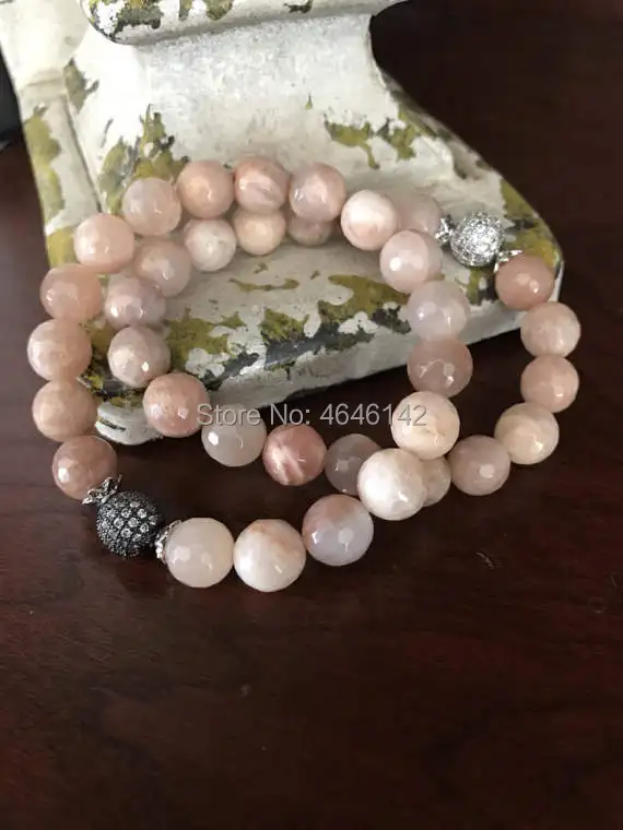 Shabby BoHo style pink gemstone sterling bead caps pave bead unique accessory trendy jewelry5