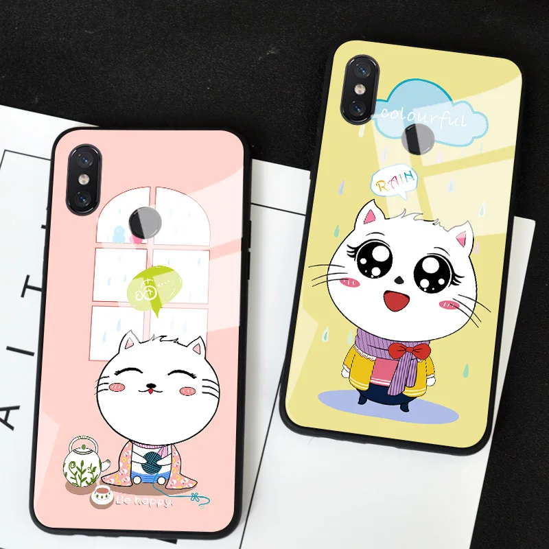 

Animal Soft Silicone Case For XiaoMi Mi 8 SE / Pro Explorer Hard Back Cheshire Cat Patterned Cover For Xiaomi Mi 8 Lite