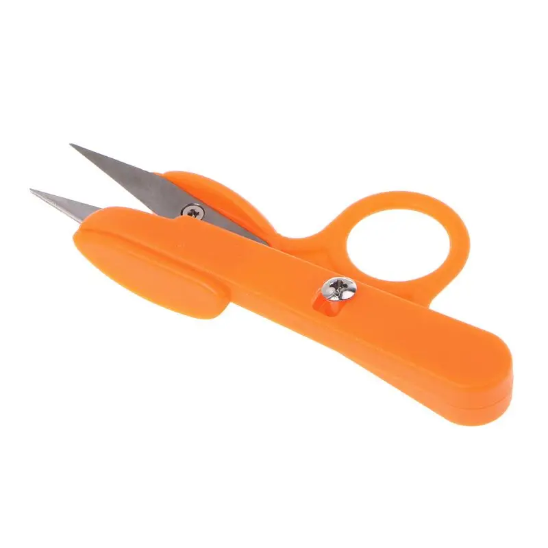 

Household Sewing Matching Thread Cutting Scissors Cross Sewing Fishing Line Scissors Special U-shaped Plastic Handle Hand Tool