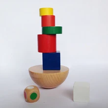 Brinquedos do bebê Blocos Geométricos De Madeira Jogo de Equilíbrio Da Lona Saco Pequeno Tamanho Early Learning Educacional Blocos Criança Brinquedos de menina e menino