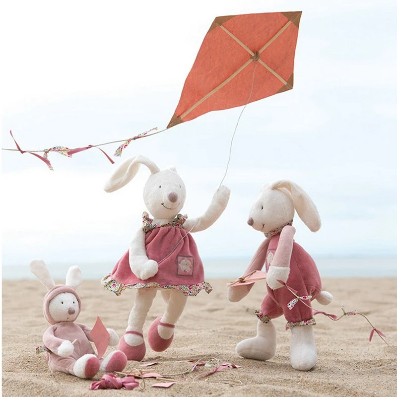 

33cm High Quality Lovely Rabbit Appease Doll Baby Dolls Hold Muppet Toys Soft Plush Baby Toys