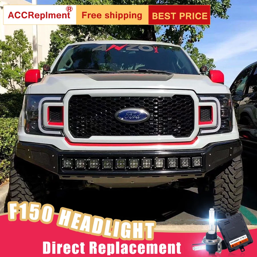 Светодиодные фары для Ford F 150 2018 2019 2 шт. светодиодный ные Автомобильные ангельские