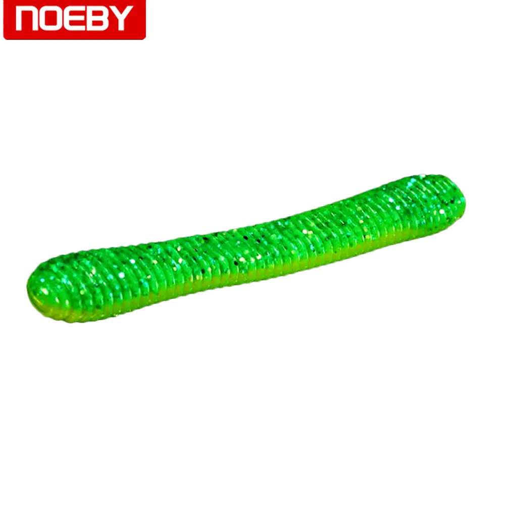 

NOEBY 6pcs/lot Soft Fishing Lure 110mm 8g Artificial Bait Worm Lifelike Grubs Wobblers Fishing Tackle S3113