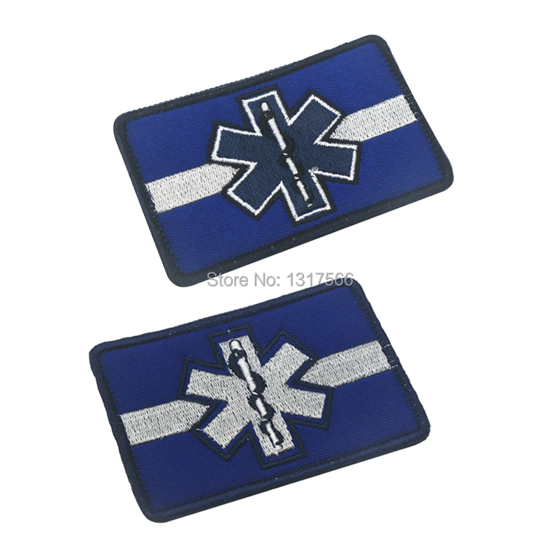 EMT белая линия звезда жизни вышивка патч вышитые патчи Военная Тактическая