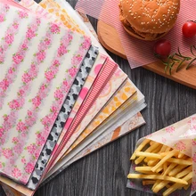 Пищевая смазка бумажная Восковая бумага 50 X восковая одноразовая бумага для хлеба сэндвич бургер фри гамбургер упаковка Ресторан Бар