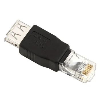 

USB Female to Male Ethernet RJ45 Connector Adaptor USB 2.0 Type A Female to Male RJ45 Ethernet Adapter Connector 1000pcs/lot