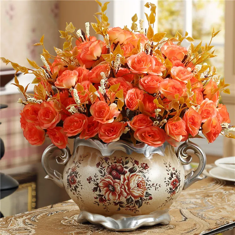 Retro desk vase living room dining table decorative handicrafts ornament flowerpot Classical vase floor flower vase flower pots hydroponic vase plastic vase glass vase ceramic vase