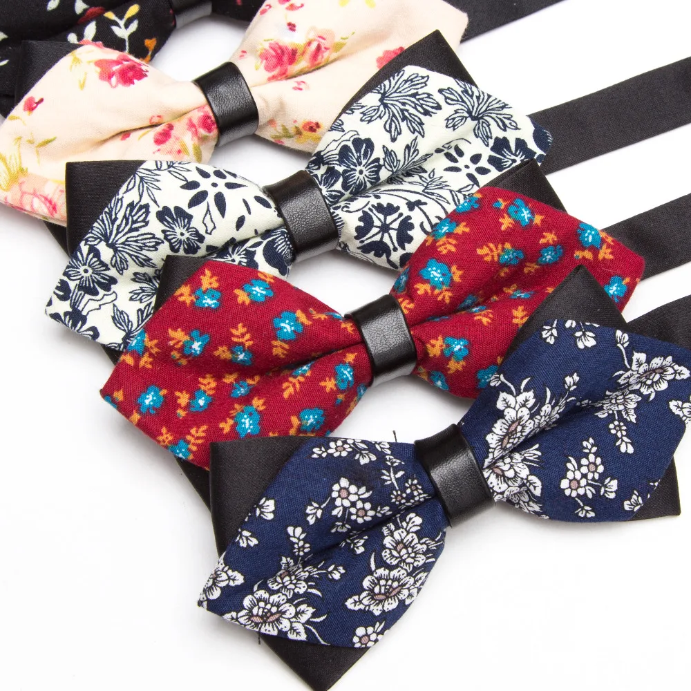 

Men Bowtie Cotton print Bow Tie Party Accessories Gift Men Adjustable Formal wedding Butterfly Polyester Necktie XGVOKH Brand