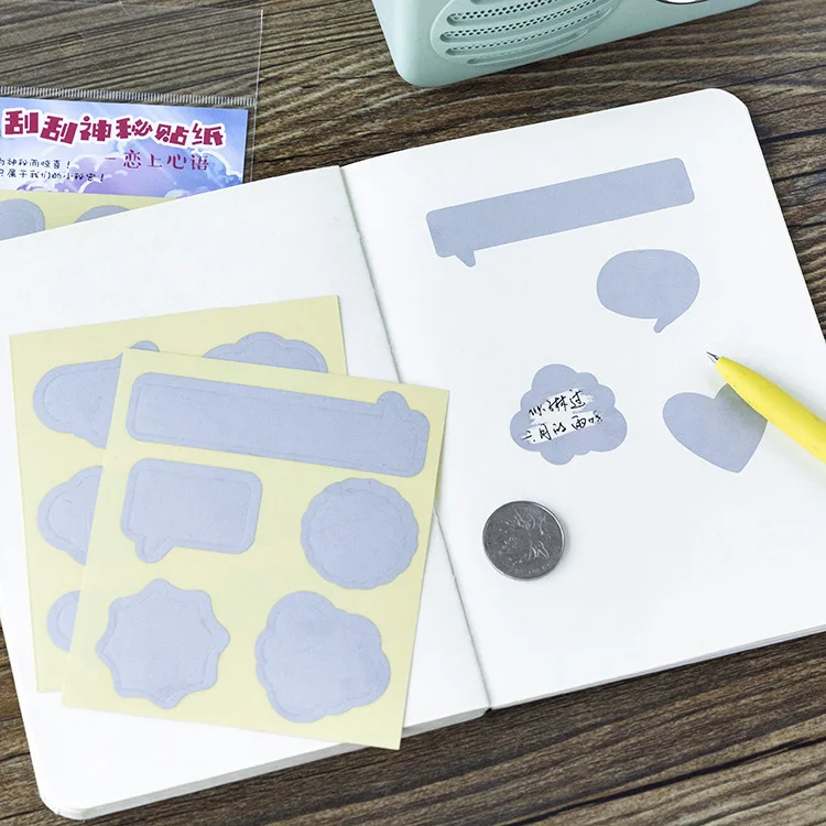 

Scratch Coating Stickers Secret DIY Scratch Stickers as Valentines Gift 4pcs/lot