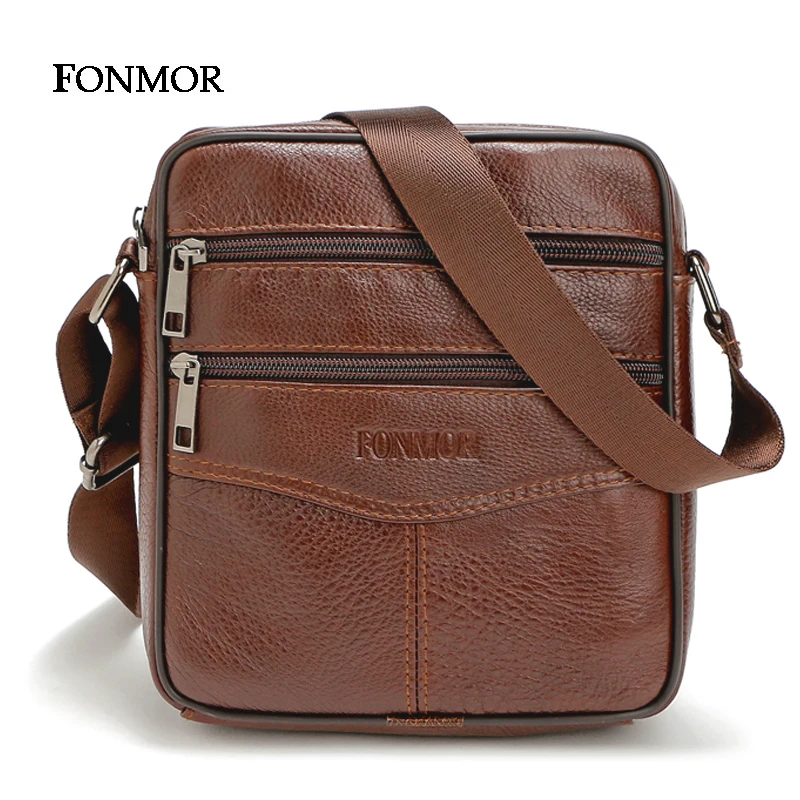 High quality 2016 Brand Genuine Leather bag Vintage Designer Men Crossbody bags Cowhide leather small messenger bag for man