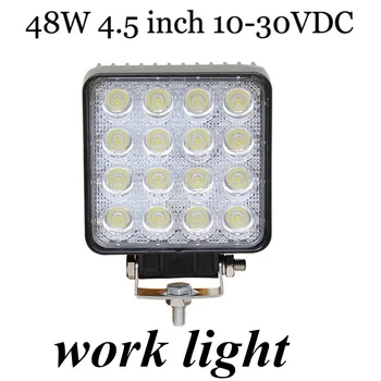 

high quality 10-30V DC fog Lamp Off Road Truck Trailer Interior and Exterior Lighting 2PCS 48W 4.5 inch LED Work light Spot Beam