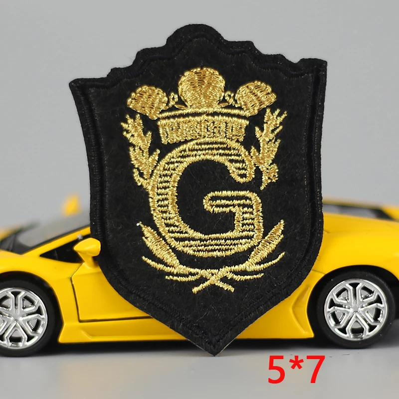 

1P boy G Children trouser Iron On Embroidered Patch ForCloth Cartoon Badge Garment Appliques Accessory